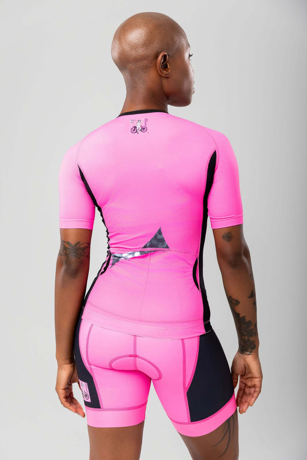 Women's short sleeve triathlon top