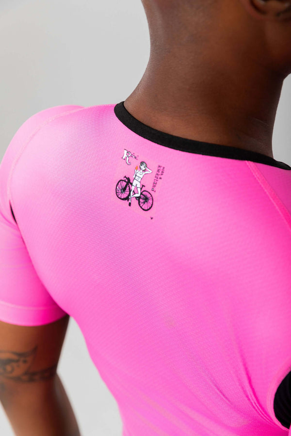 Women's short sleeve triathlon top