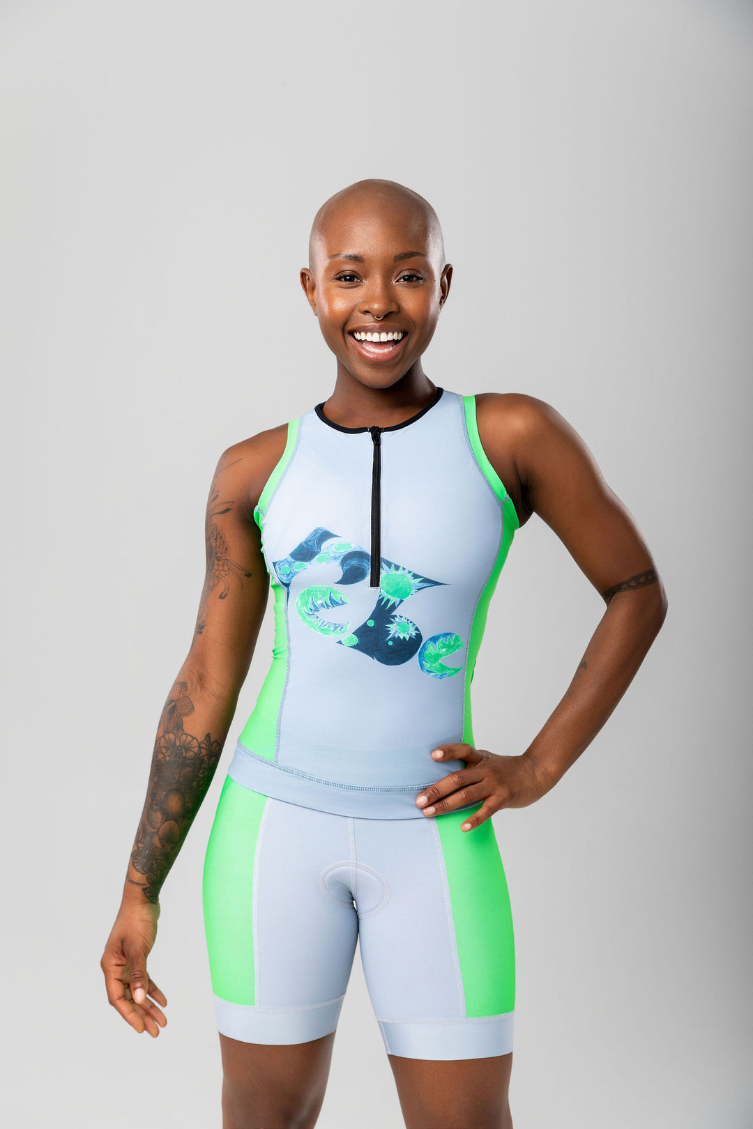 Women's sleeveless triathlon top
