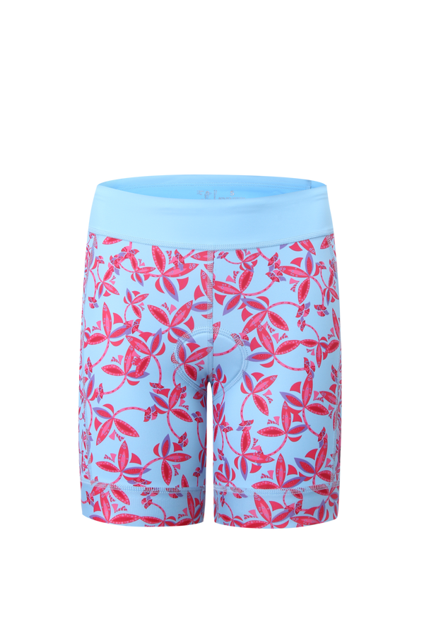 Blue Flower Tri Short