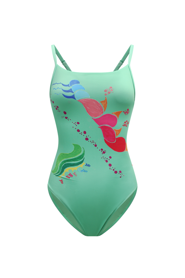 Green One-piece Swimsuit