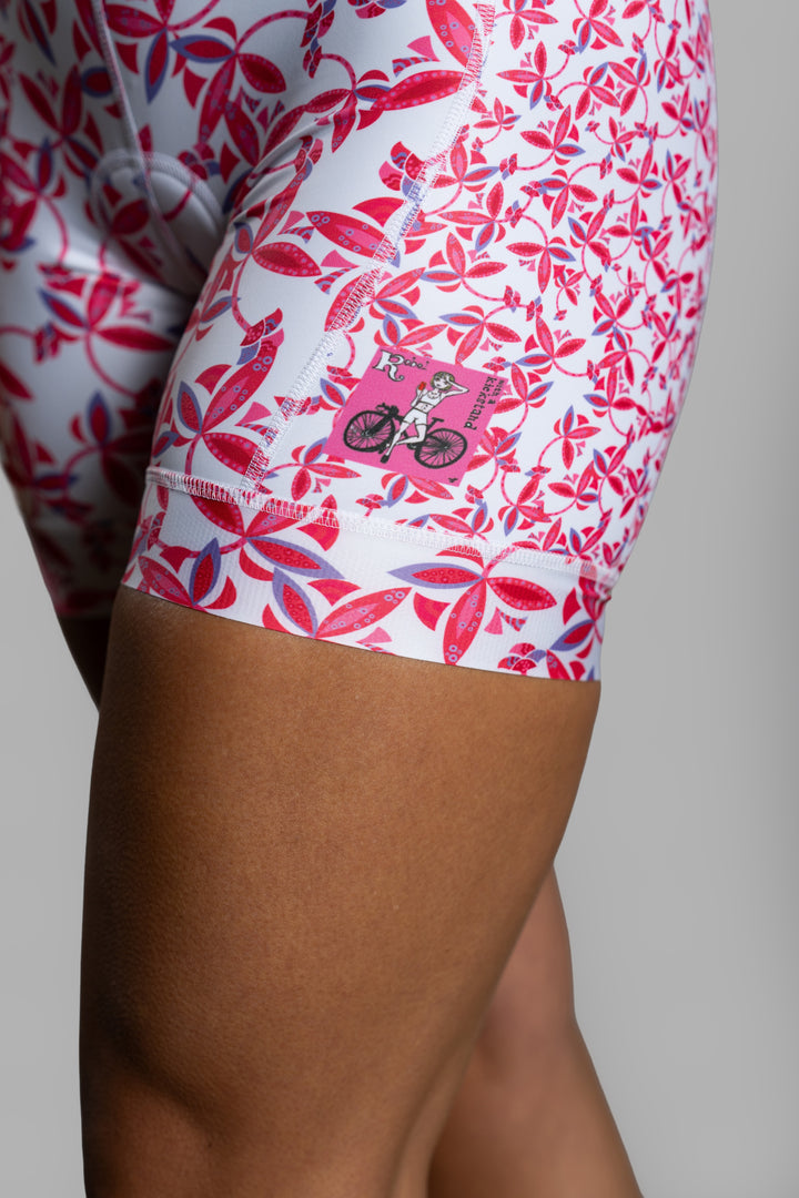 Red Flowers Tri Shorts