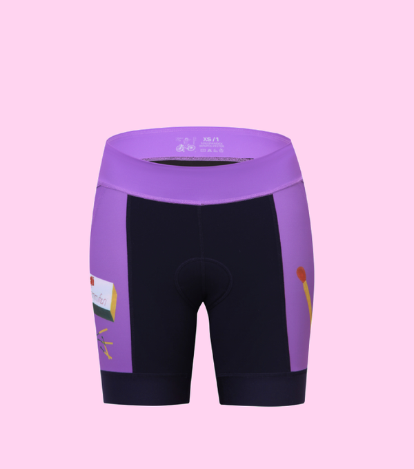 Black Matches Flower Tri Short